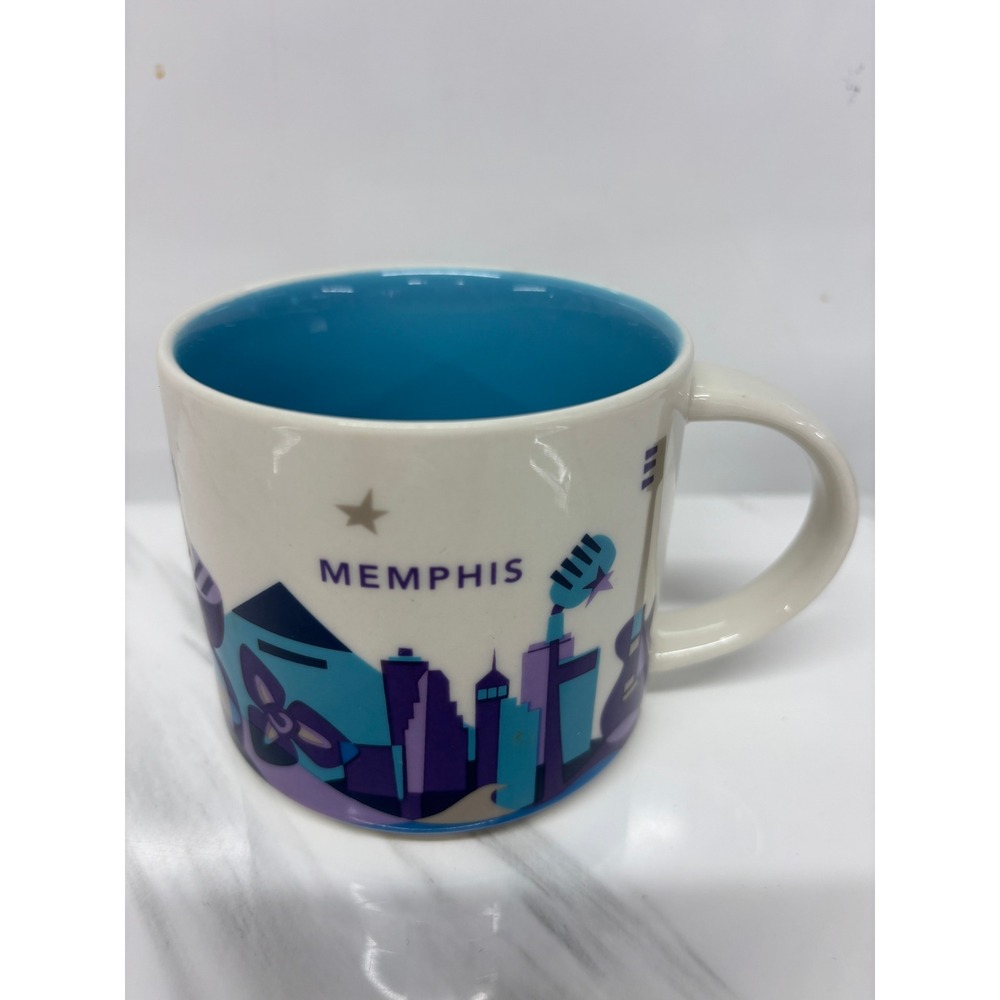 Starbucks Memphis You Are Here Ceramic Mug Cup 14 oz
